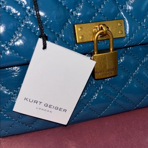 NWT Kurt Geiger London Mini Brixton Leather Lock Bag - Picture 4 of 5